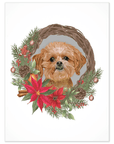 Personalized Christmas Wreath Pet Poster