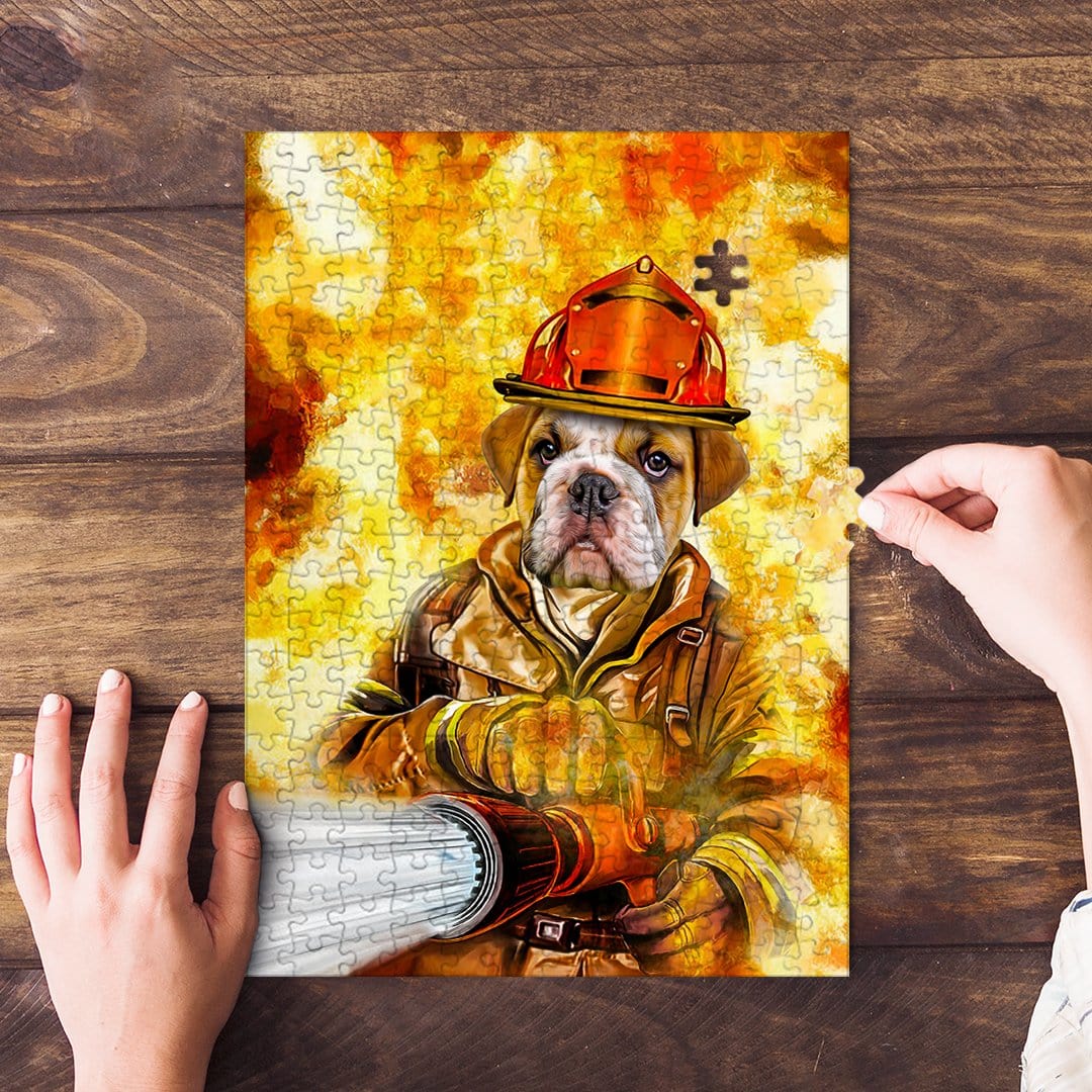 &#39;The Firefighter&#39; Personalized Pet Puzzle