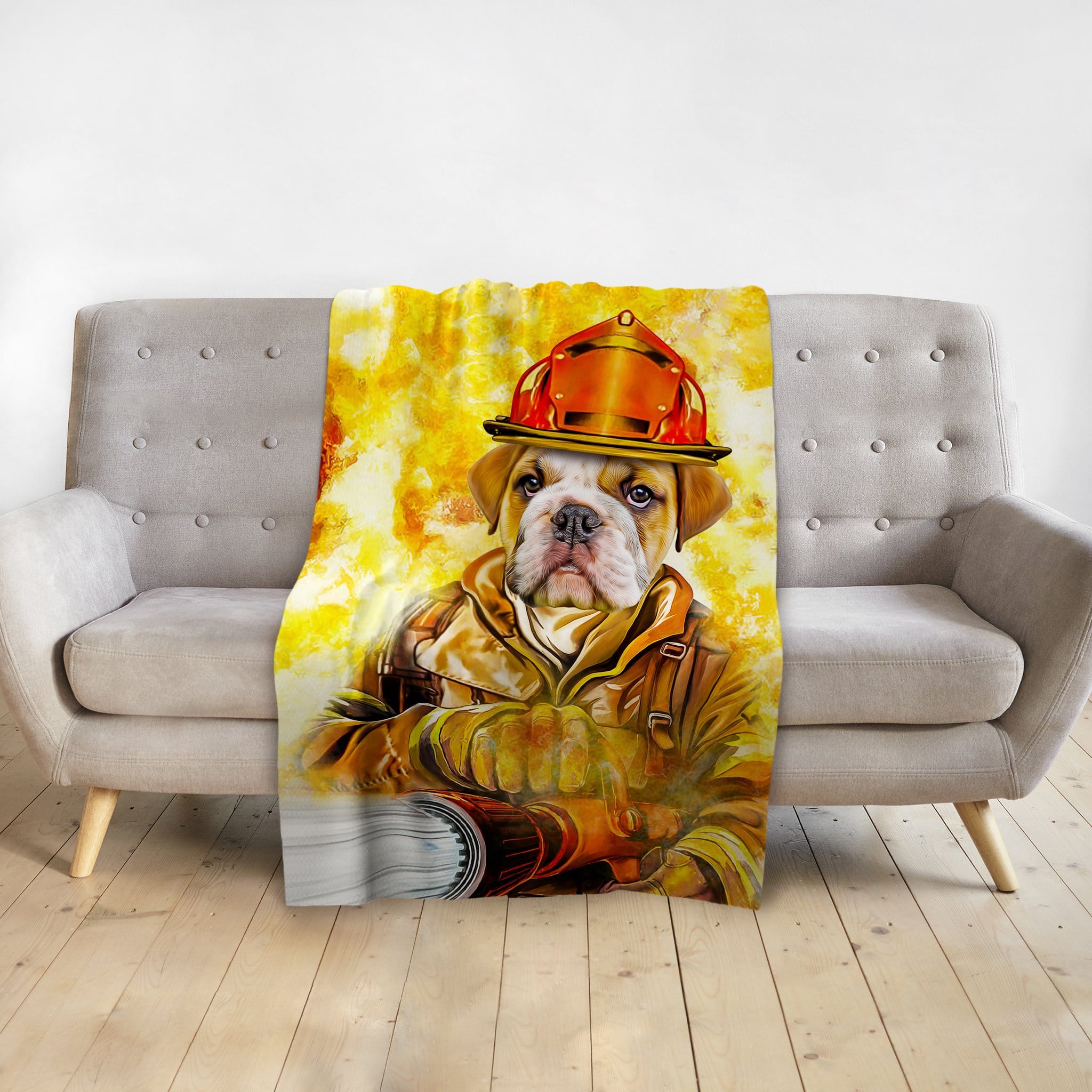 'The Firefighter' Personalized Pet Blanket