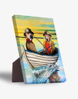 'The Fishermen' Personalized 2 Pet Standing Canvas