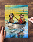 'The Fishermen' Personalized 2 Pet Puzzle