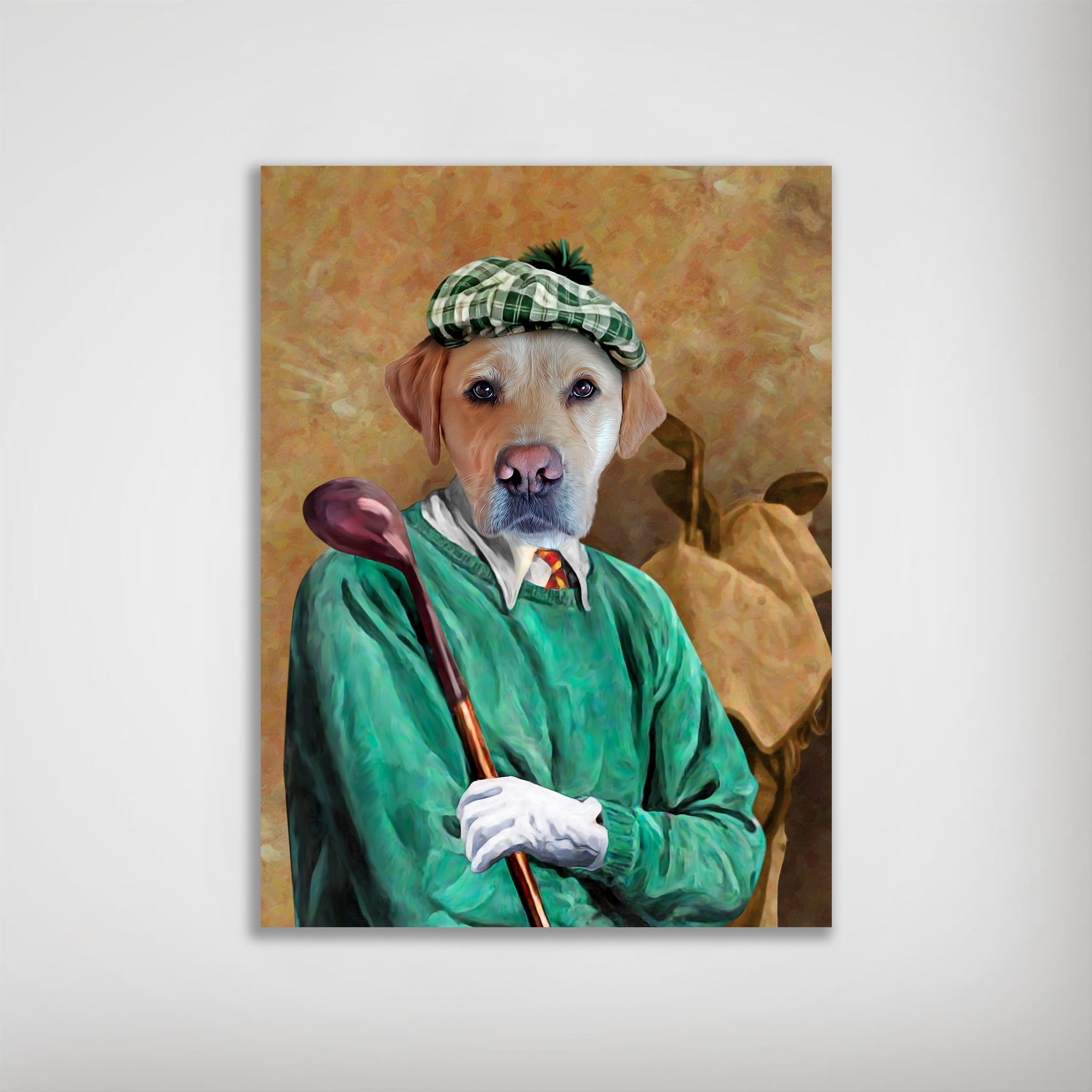 &#39;The Golfer&#39; Personalized Dog Poster