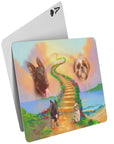 'The Rainbow Bridge' Personalized 2 Pet Playing Cards