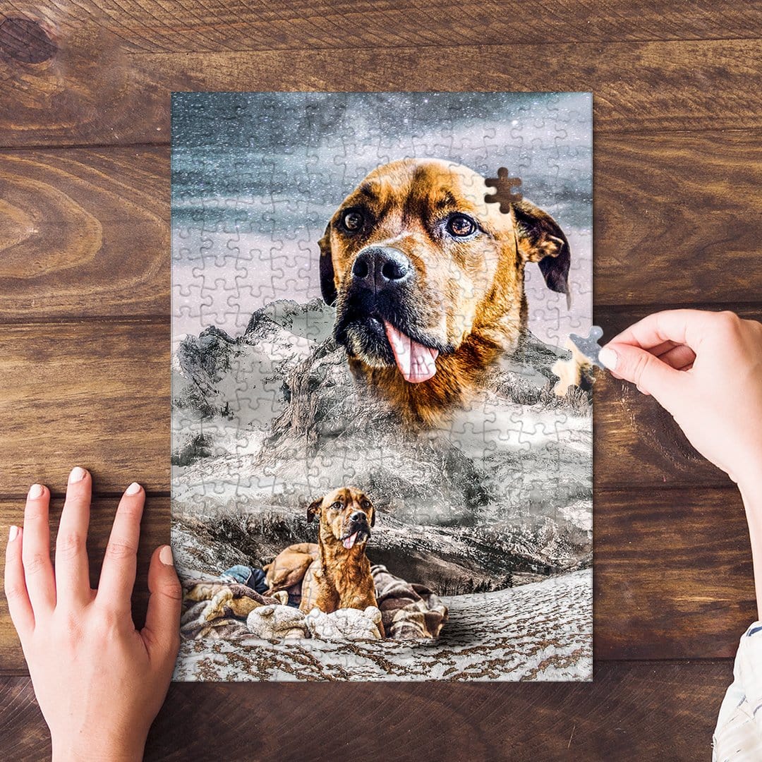 &#39;Majestic Snowy Mountain&#39; Personalized Pet Puzzle
