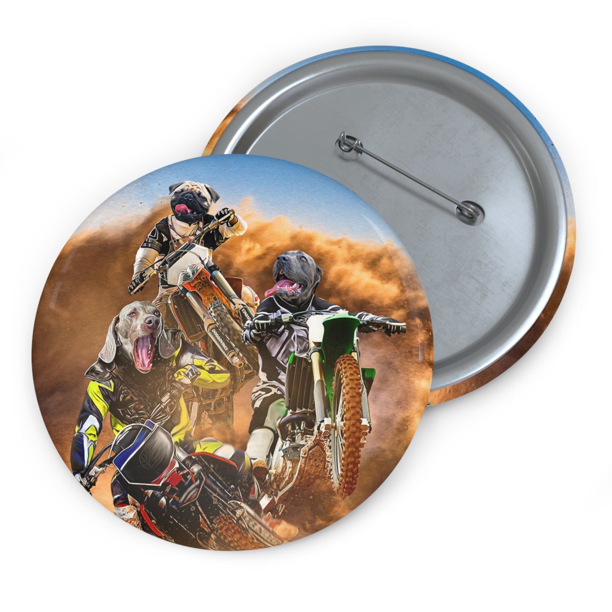 The Motocross Rider(s) ( 1 - 3 Pets) Custom Pin