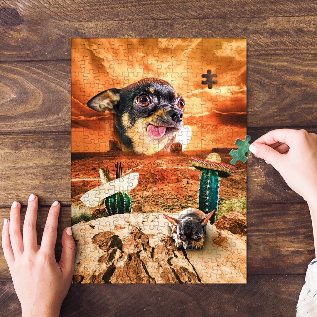 &#39;Mexican Desert&#39; Personalized Pet Puzzle