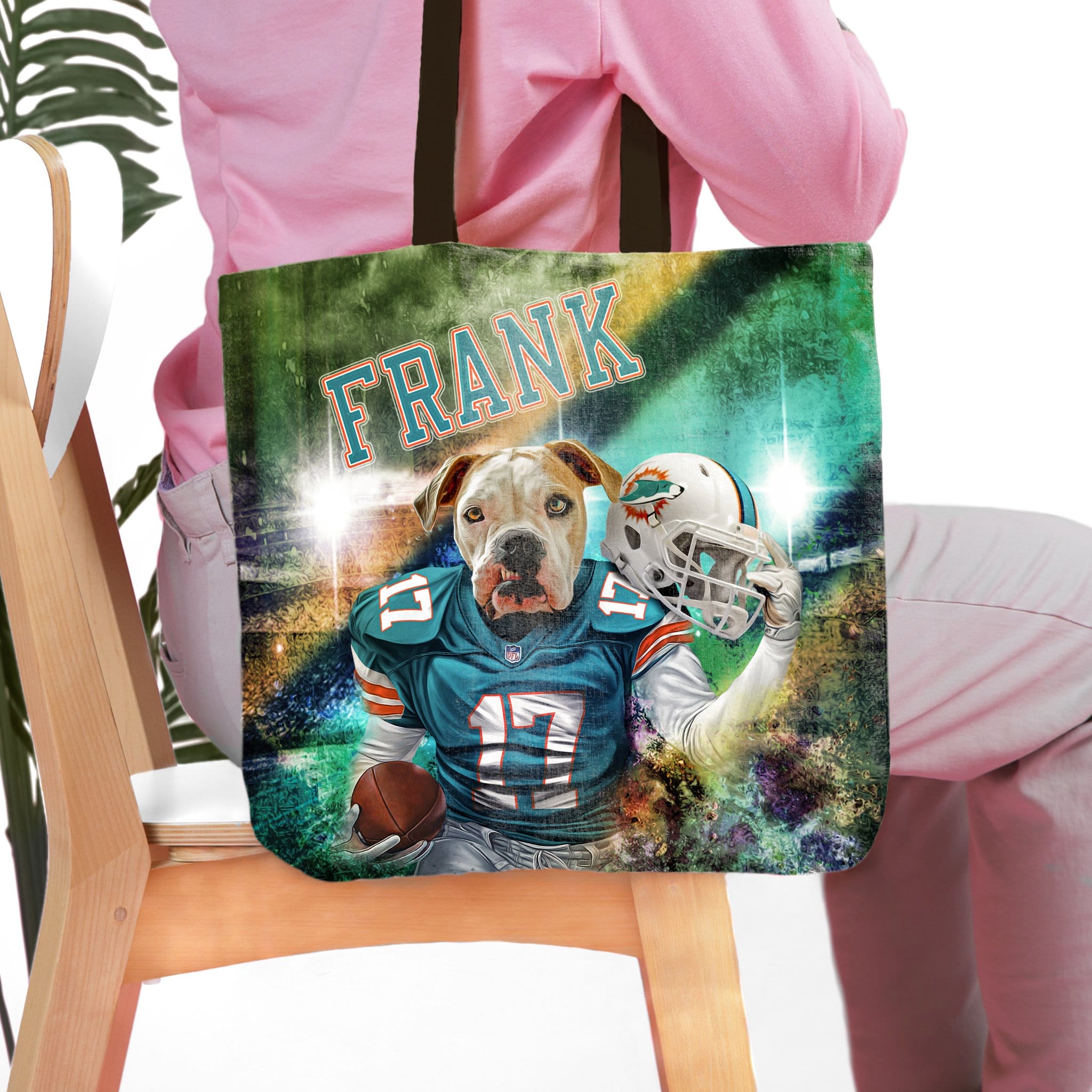 &#39;Miami Doggos&#39; Personalized Tote Bag