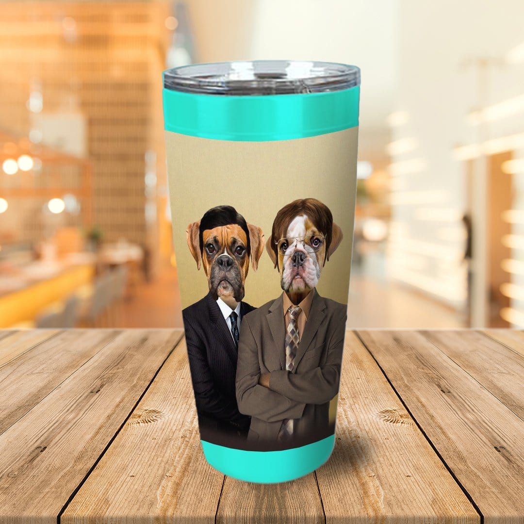 &#39;The Woofice&#39; Personalized 2 Pet Tumbler