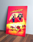 'Paw Watch 1991' Personalized 2 Pet Canvas