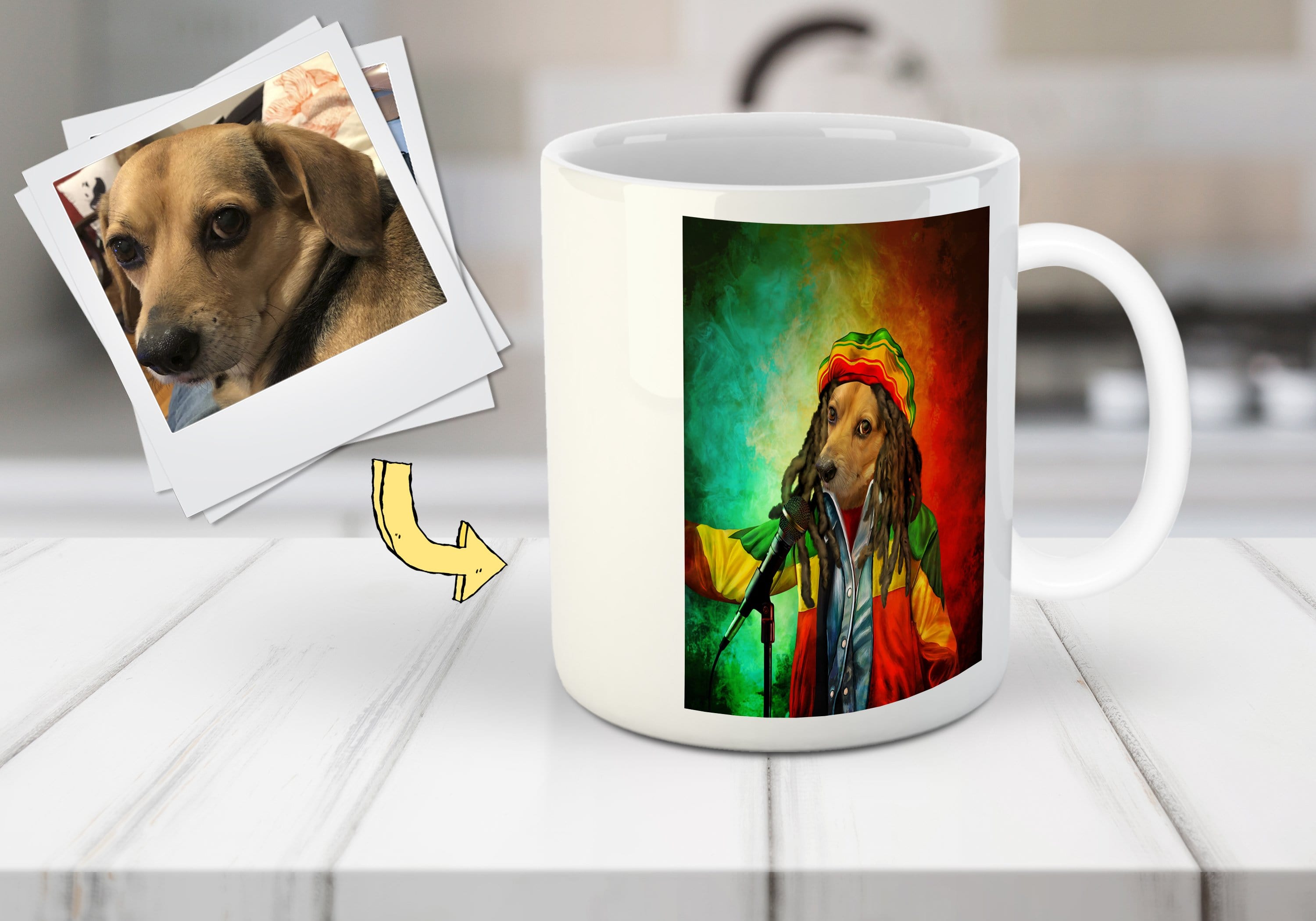 &#39;Dog Marley&#39; Custom Pet Mug