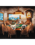 'The Poker Players' Personalized 3 Pet Blanket