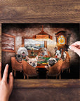'The Poker Players' Personalized 7 Pet Puzzle