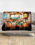 'The Poker Players' Personalized 6 Pet Blanket