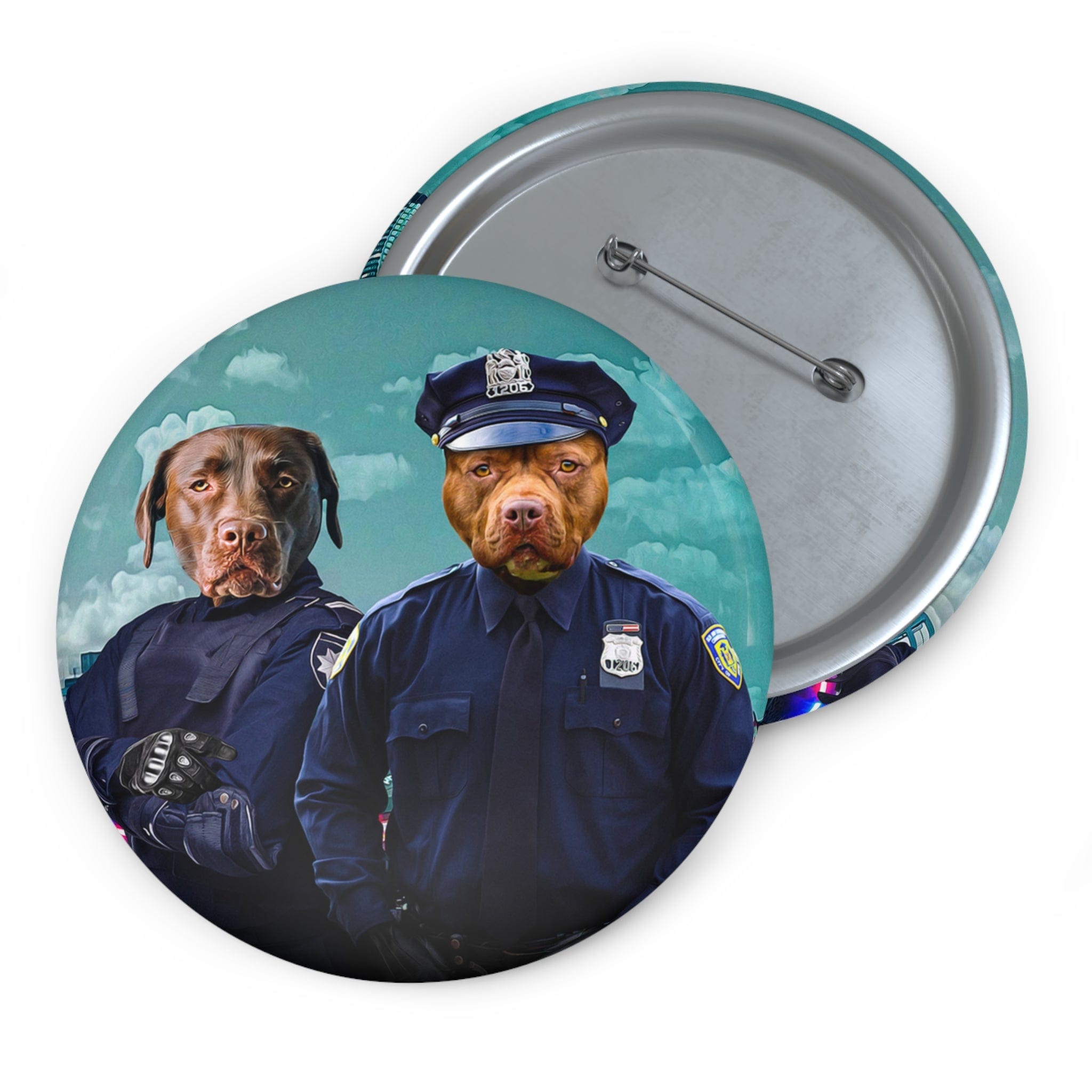 The Police Officer(s) ( 1 - 3 Pets) Custom Pin