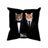 Load image into Gallery viewer, &#39;The Catfathers&#39; Personalized 2 Pet Throw Pillow