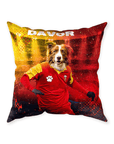 'Montenegro Doggos Euro Football' Personalized Pet Throw Pillow