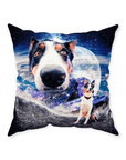 'Doggo in Space' Personalized 2 Pet Throw Pillow