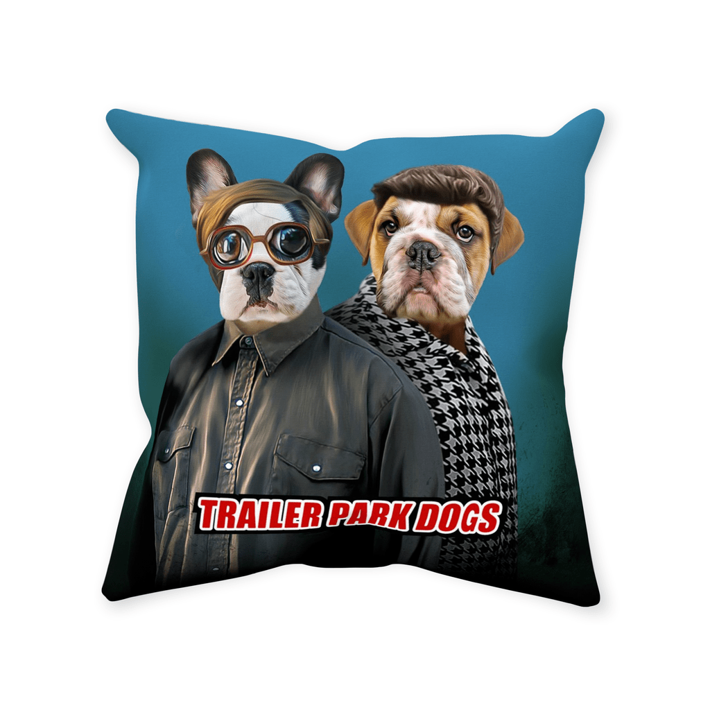 &#39;Trailer Park Dogs 2&#39; Personalized 2 Pet Throw Pillow