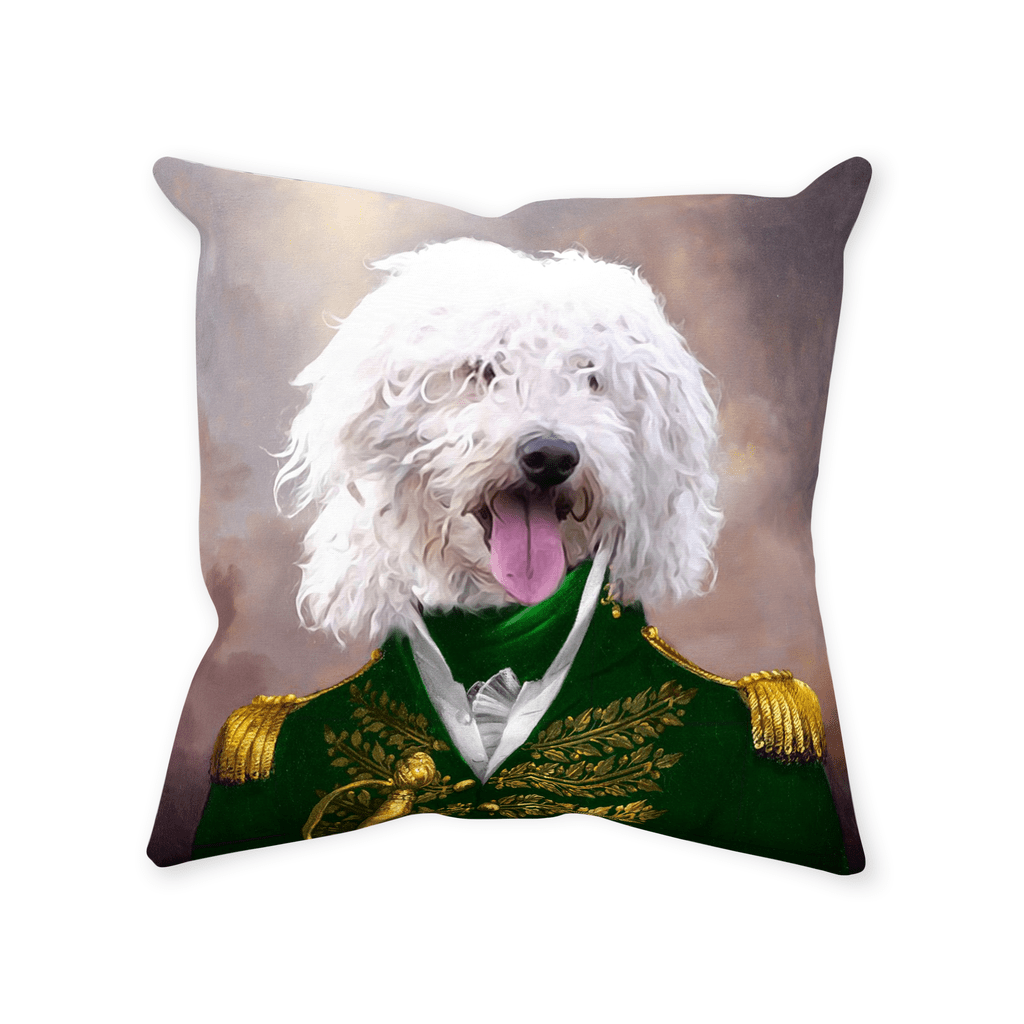&#39;The Green Admiral&#39; Personalized Pet Throw Pillow