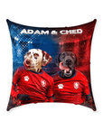 'Czech Doggos' Personalized 2 Pet Throw Pillow