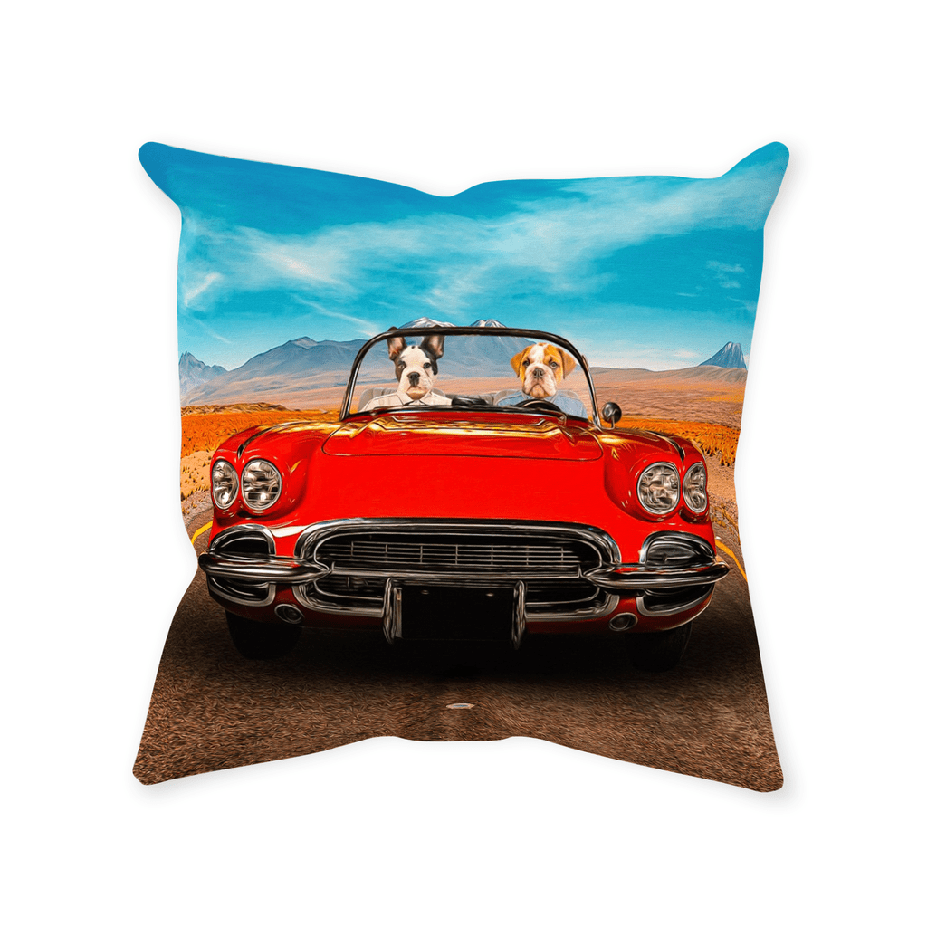 &#39;The Classic Paw-Vette&#39; Personalized 2 Pet Throw Pillow