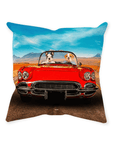 'The Classic Paw-Vette' Personalized 2 Pet Throw Pillow