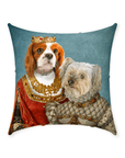 'Queen and Princess' Personalized 2 Pet Throw Pillow