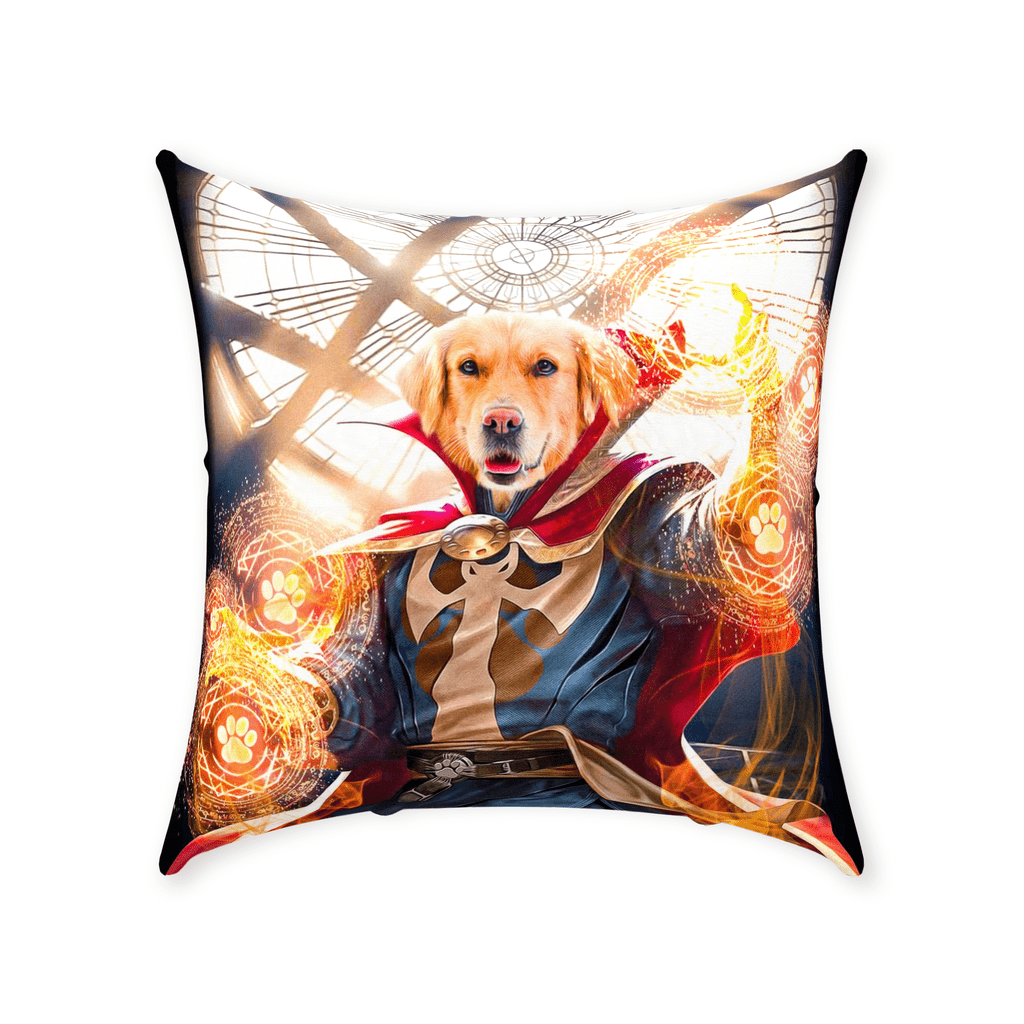 &#39;Dawgtor Strange&#39; Personalized Pet Throw Pillow