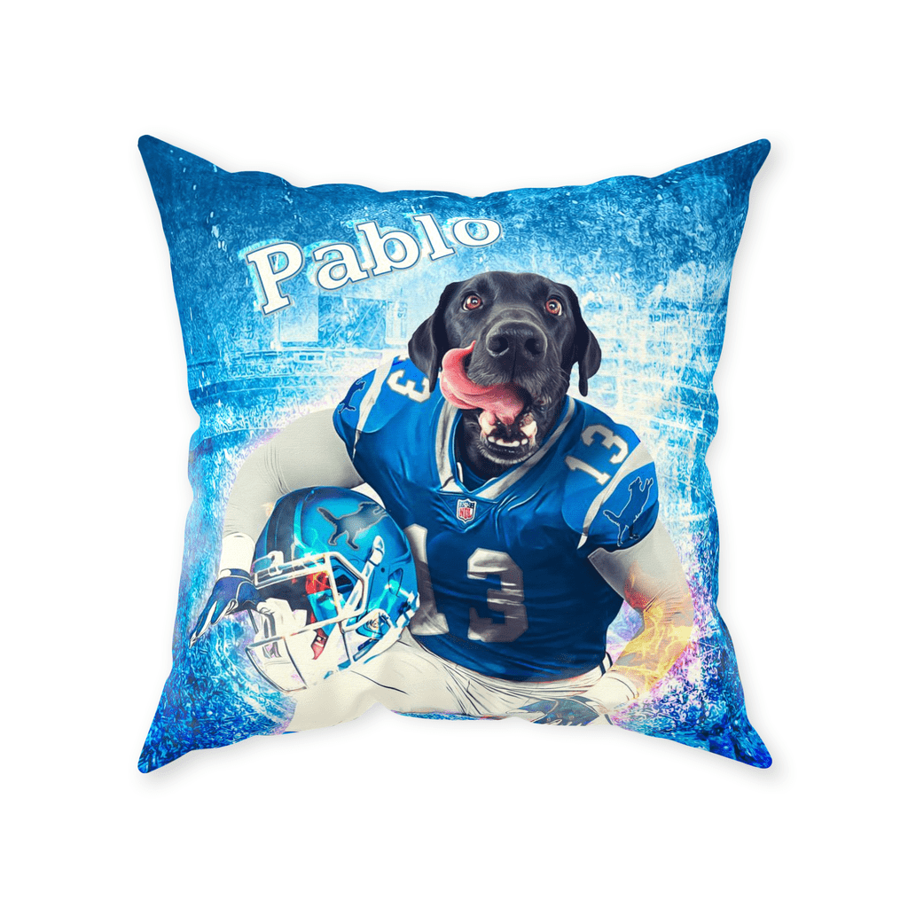 &#39;Detroit Doggos&#39; Personalized Pet Throw Pillow
