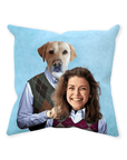 'Step Doggo & Human(Female)' Personalized Throw Pillow
