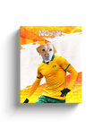 Lienzo personalizado para mascotas 'Australia Doggos Soccer'