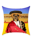 'The Bull Fighter' Personalized Pet Throw Pillow