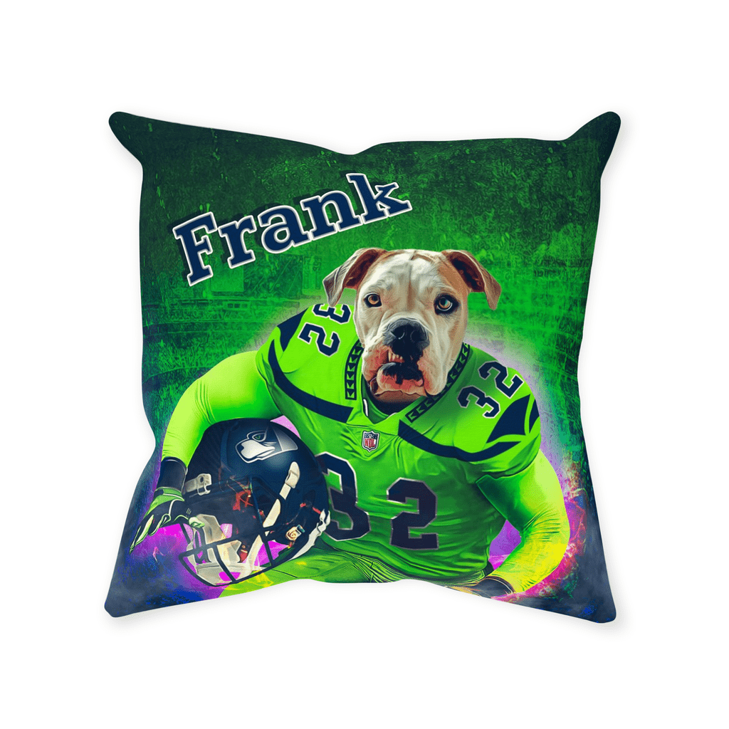 &#39;Seattle Doggos&#39; Personalized Pet Throw Pillow