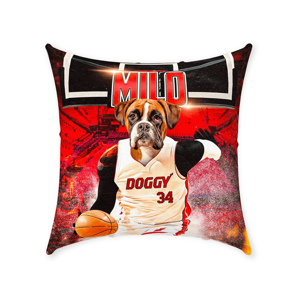 &#39;Doggo Heat&#39; Personalized Pet Throw Pillow