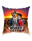 'Boney and Clyde' Personalized 2 Pet Throw Pillow