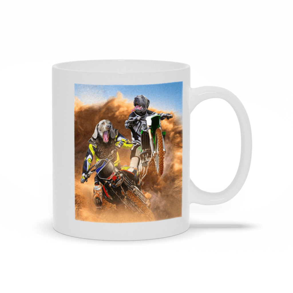 &#39;The Motocross Riders&#39; Personalized 2 Pet Mug