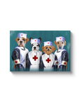 Lienzo personalizado para 4 mascotas 'Las enfermeras'