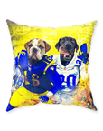 'Los Angeles Doggos' Personalized 2 Pet Throw Pillow