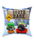 'South Bark' Personalized 2 Pet Throw Pillow