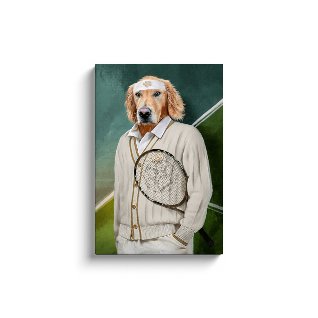&#39;Tennis Player&#39; Personalized Pet Canvas