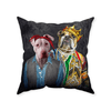 '2Paw And Notorious D.O.G.' Personalized 2 Pet Throw Pillow