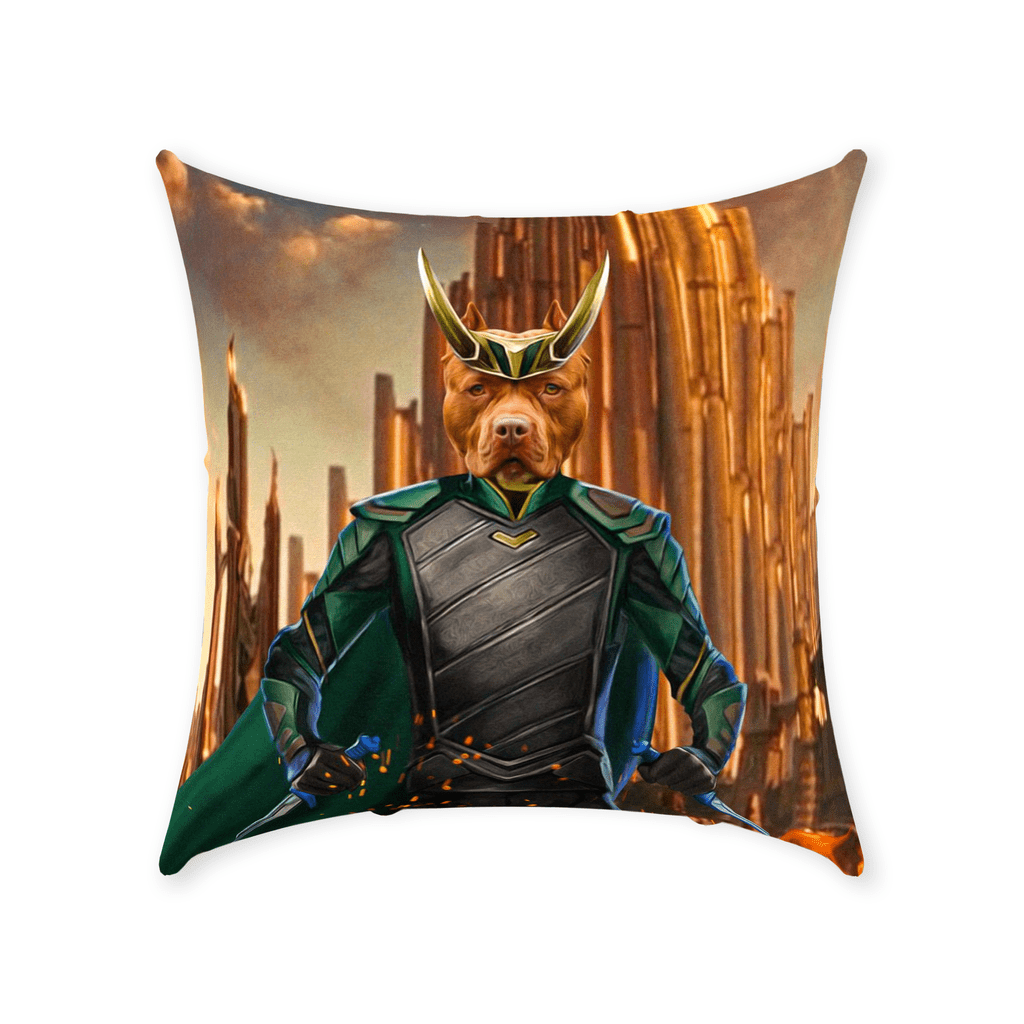 &#39;Loki Doggo&#39; Personalized Pet Throw Pillow