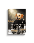 Lienzo personalizado para mascotas 'El baterista'