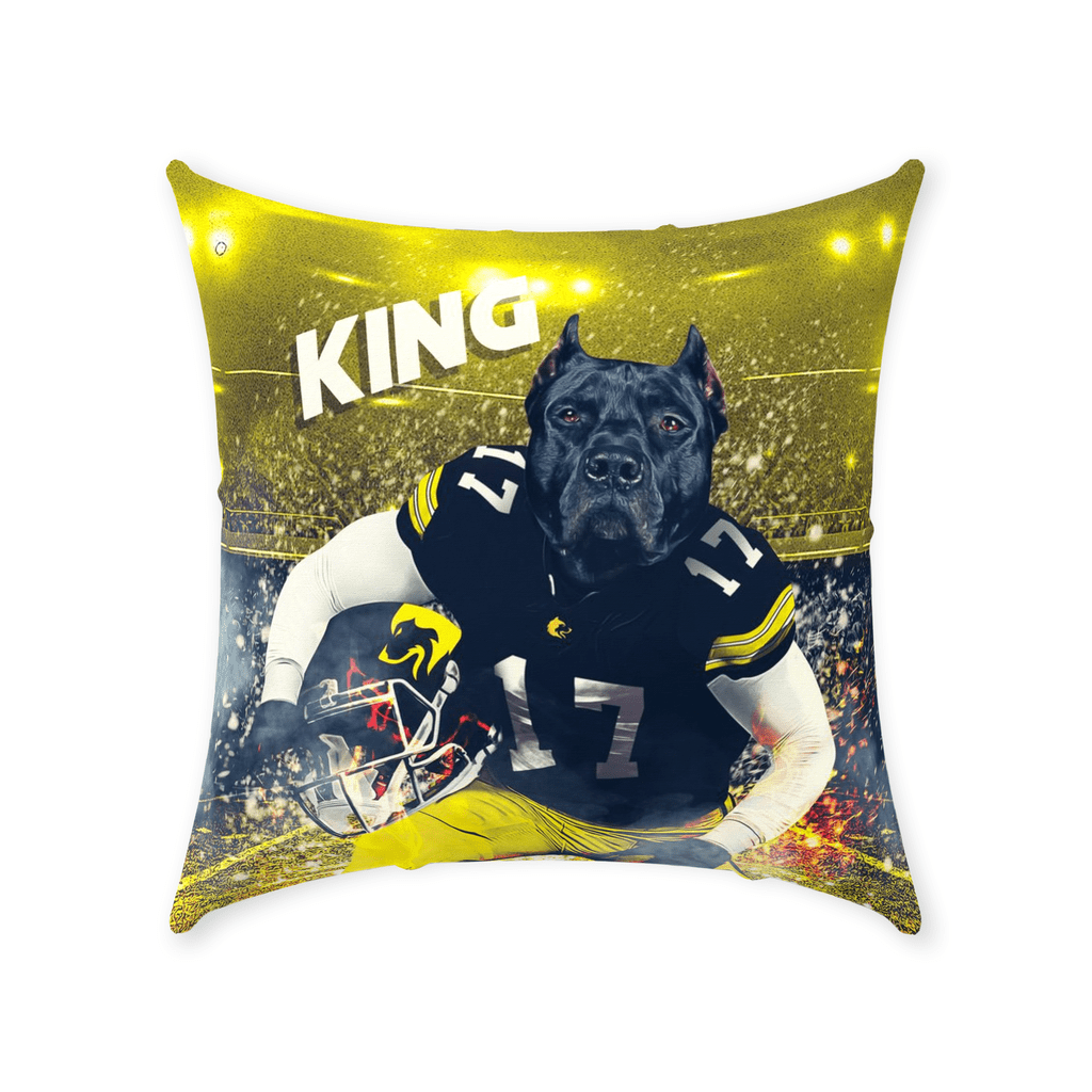 &#39;Iowa Doggos&#39; Personalized Pet Throw Pillow