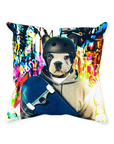 'The Skateboarder' Personalized Pet Throw Pillow