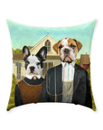 'American Pawthic' Personalized 2 Pet Throw Pillow