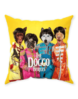 'The Doggo Beatles' Personalized 4 Pet Throw Pillow