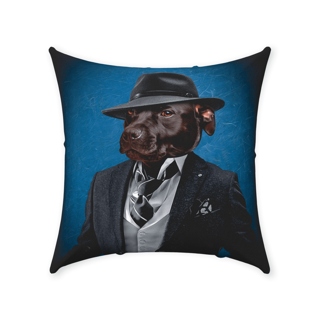 &#39;The Mobster&#39; Personalized Pet Throw Pillow