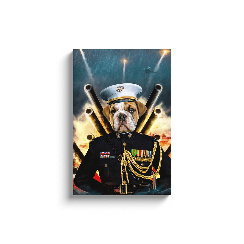 'The Marine' Personalized Pet Canvas