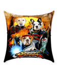 'Street Doggos' Personalized 3 Pet Throw Pillow